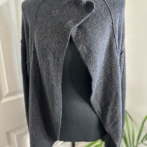 Free People Gray Asymmetrical Shrug